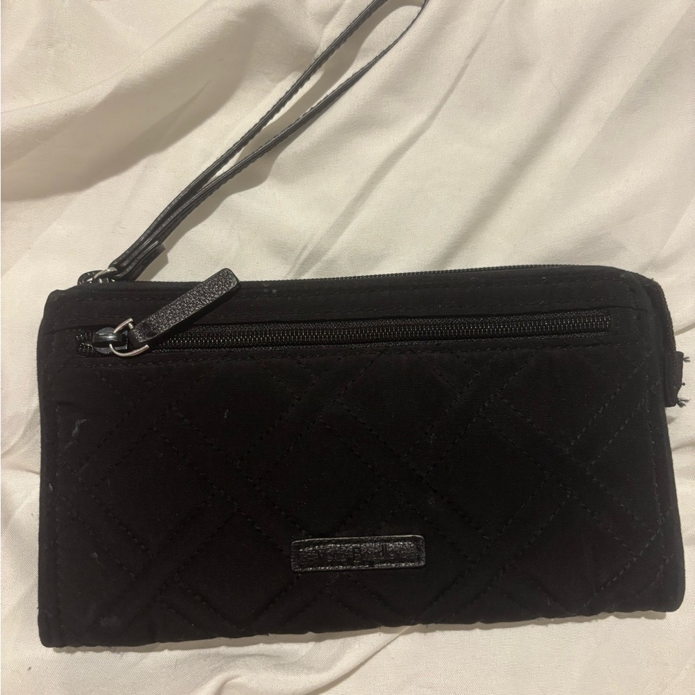Vera Bradley Black Quilted Wristlet